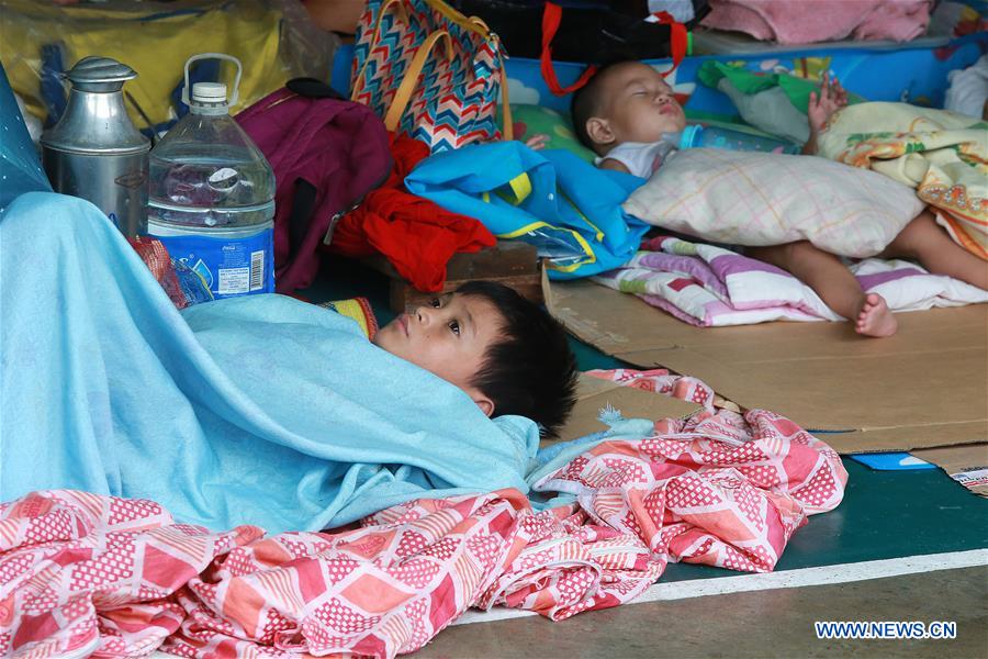 PHILIPPINES-MONSOON-RAIN-EVACUATION CENTER