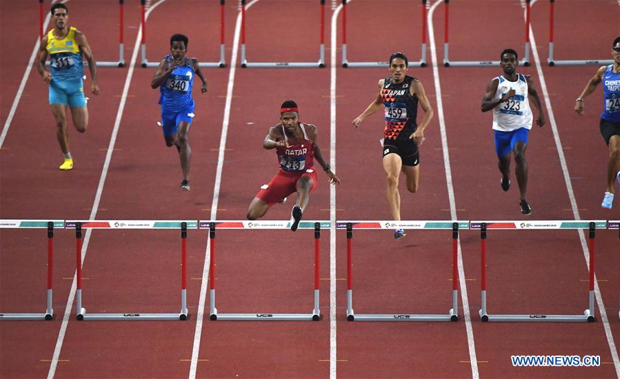 (SP)INDONESIA-JAKARTA-ASIAN GAMES-ATHLETICS-MEN'S 400M HURDLES