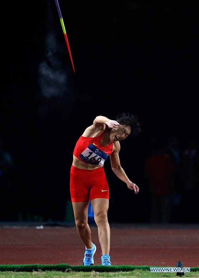 (SP)INDONESIA-JAKARTA-ASIAN GAMES-ATHLETICS-WOMEN'S JAVELIN THROW