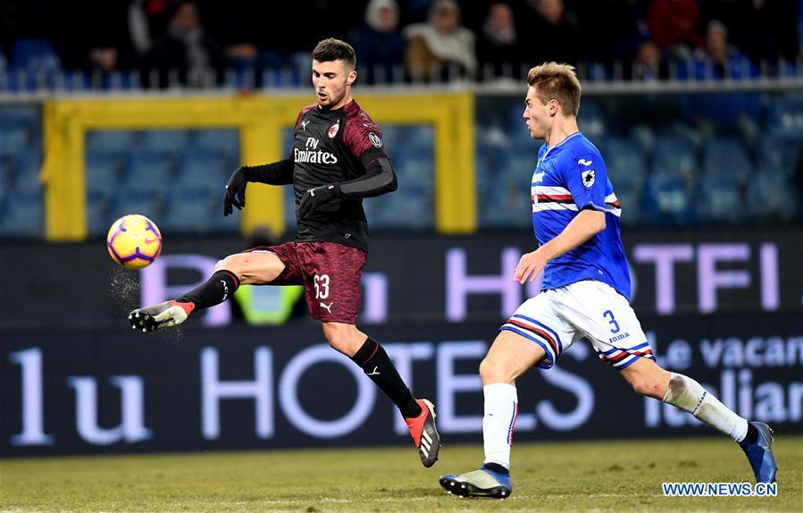 (SP)ITALY-GENOVA-SOCCER-ITALIAN CUP-SAMPDORIA VS AC MILAN