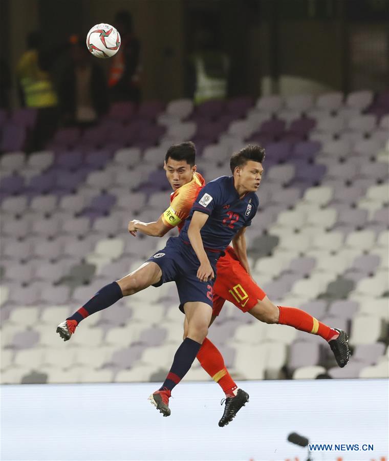 (SP)UAE-AL AIN-SOCCER-AFC ASIAN CUP 2019-CHN VS THA