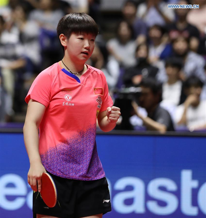 (SP)JAPAN-SAPPORO-TABLE TENNIS-ITTF JAPAN OPEN-WOMEN'S SINGLES-FINAL