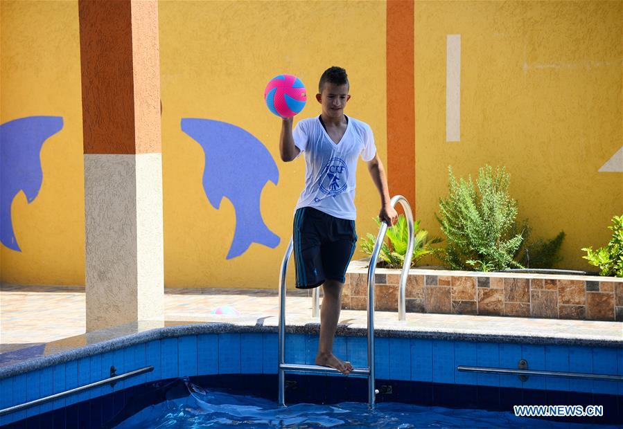 MIDEAST-GAZA-DISABLED CHILDREN-SUMMER CAMP