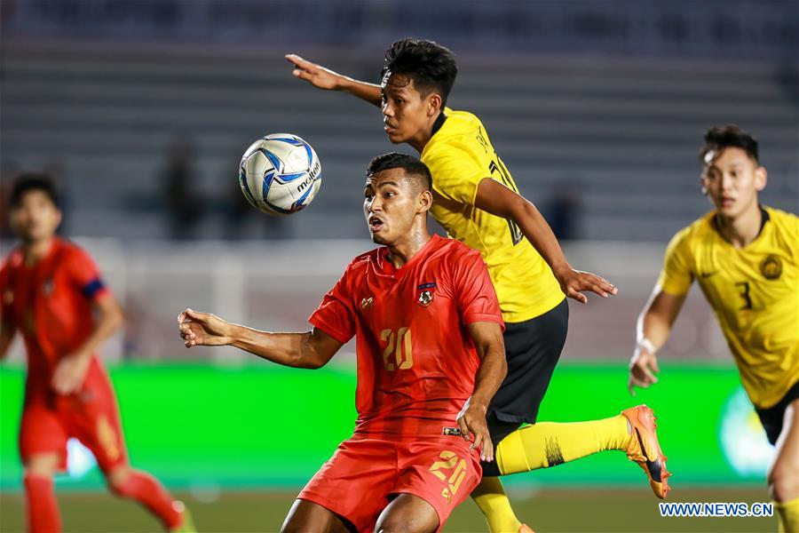 (SP)PHILIPPINES-MANILA-SEA GAMES-SOCCER-MALAYSIA VS MYANMAR