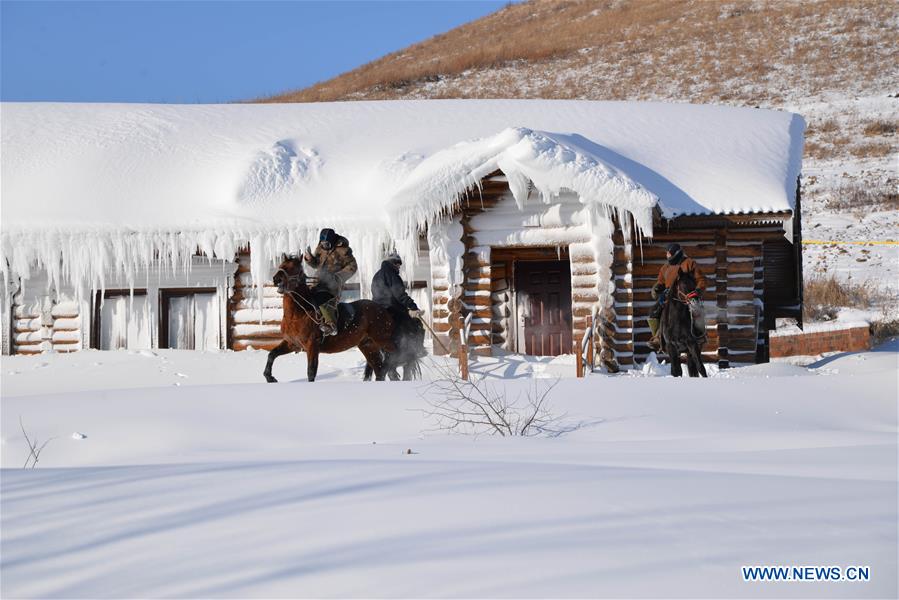 CHINA-INNER MONGOLIA-YAKESHI-WINTER SCENERY (CN)