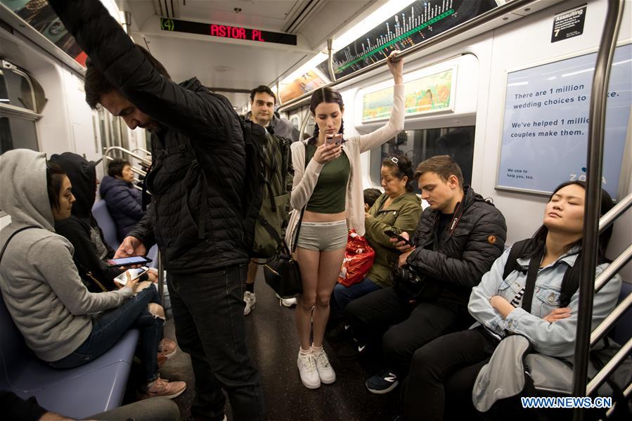 U.S.-NEW YORK-NO PANTS SUBWAY RIDE