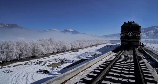 In pics: construction site on Lhasa-Nyingchi section of Sichuan-Tibet Railway in China's Tibet