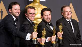 Inside press room of 89th Academy Awards