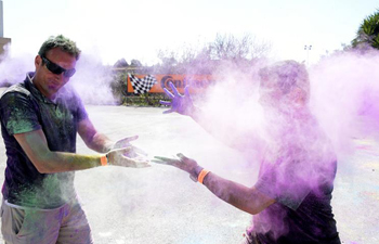 "Holi" celebration marked in Valletta, Malta