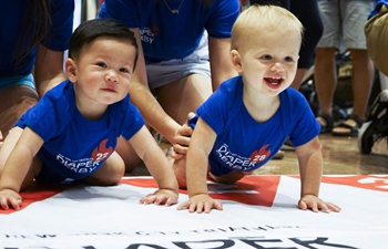 Baby crawling contest Diaper Derby 2018 held in New York