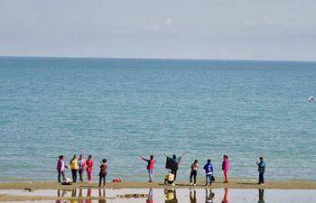 Scenery of Qinghai Lake in northwest China