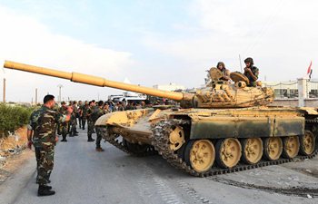 Syrian soldiers seen in Manbij of Aleppo province