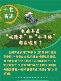 干貨滿滿！農(nóng)業(yè)年度“成績單”和“小目標”都在這里了